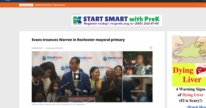 Evans trounces Warren in Rochester mayoral primary