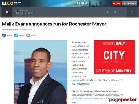 Malik Evans announces run for Rochester Mayor