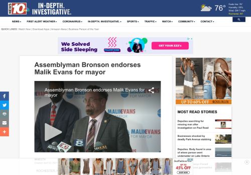 Assemblyman Bronson endorses Malik Evans for mayor