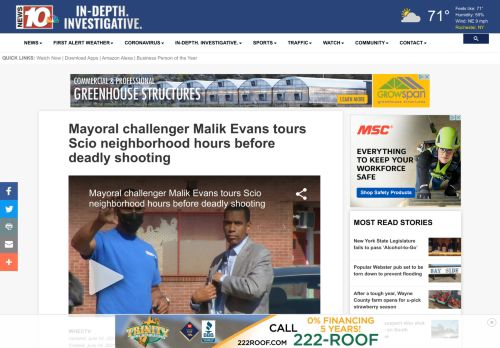 Mayoral challenger Malik Evans tours Scio neighborhood hours before deadly shooting